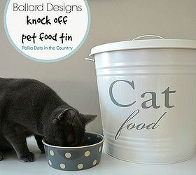 Ballard Designs Knockoff | Lata de comida para mascotas