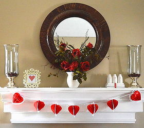 decorating a valentine mantle, fireplaces mantels, seasonal holiday decor, valentines day ideas