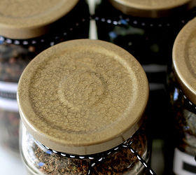 recycled sauce jars to spice jars, crafts, organizing, repurposing upcycling, storage ideas