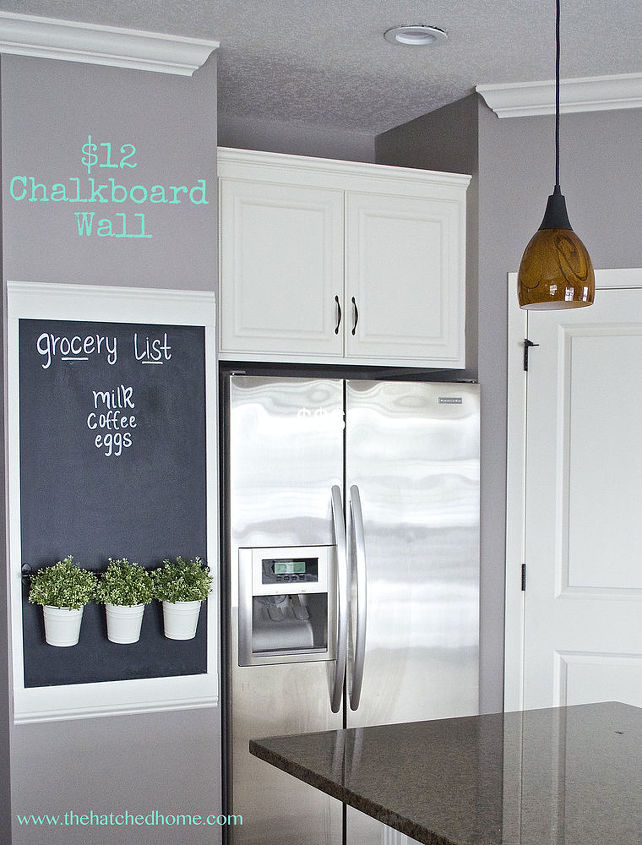 simple diy kitchen chalkboard, chalkboard paint, crafts, kitchen design, painting