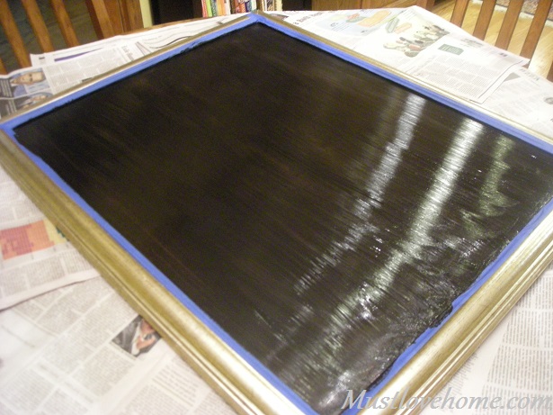 transform an old picture into fancy chalkboard with paint and decals, chalkboard paint, crafts, repurposing upcycling