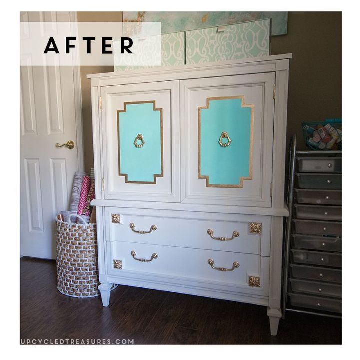 a 30 mid century armoire gets a makeover, chalk paint, painted furniture, repurposing upcycling