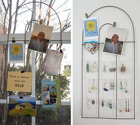 recycle a garden fence into a fun bulletin board or jewelry display, crafts, repurposing upcycling, wall decor