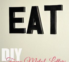 diy faux metal letters, crafts, how to, wall decor
