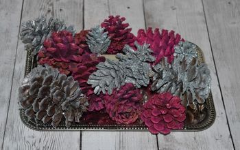 DIY Glittered Pinecones For Valentine’s Day