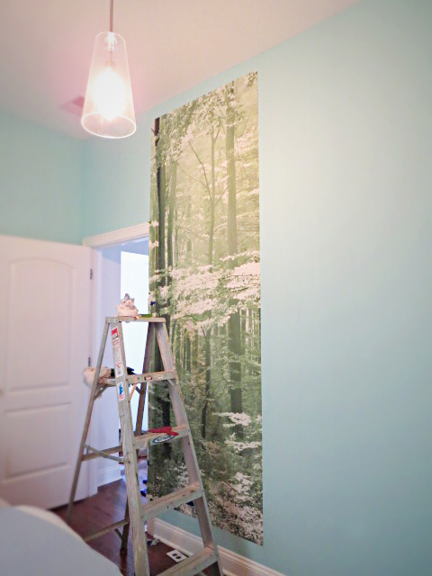 enlarge your small space with a diy photo mural, bedroom ideas, how to, painting, wall decor
