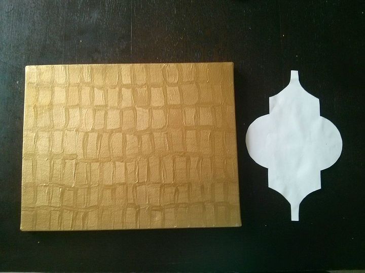 diy arte de papel de aluminio dorado
