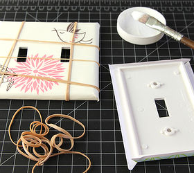 make your own designer switchplates, crafts, decoupage, how to, lighting