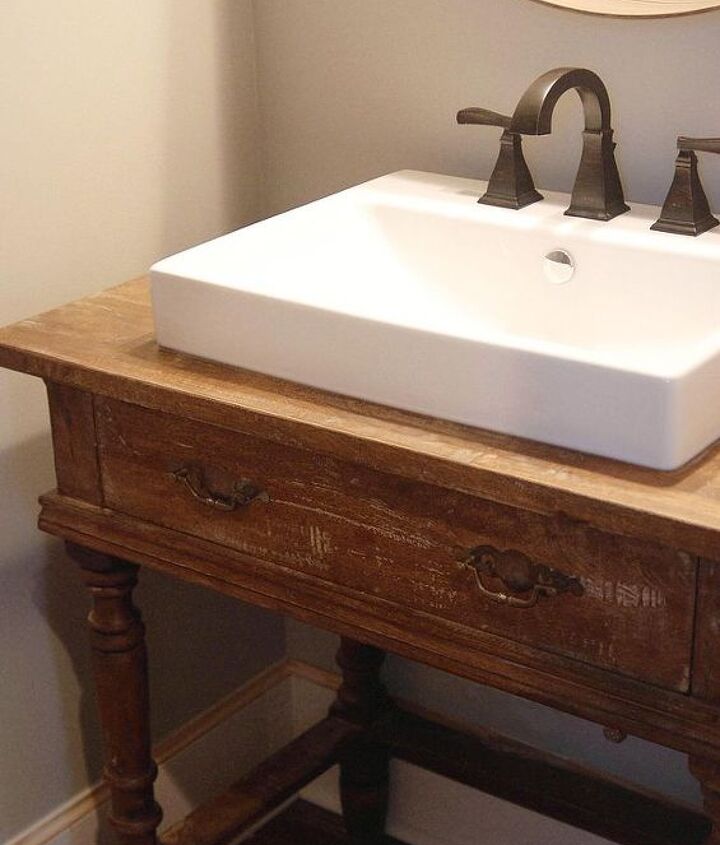 Reclaimed Wood Table To Vanity Hometalk