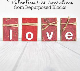 repurposed game blocks to valentine decorations, crafts, decoupage, how to, repurposing upcycling
