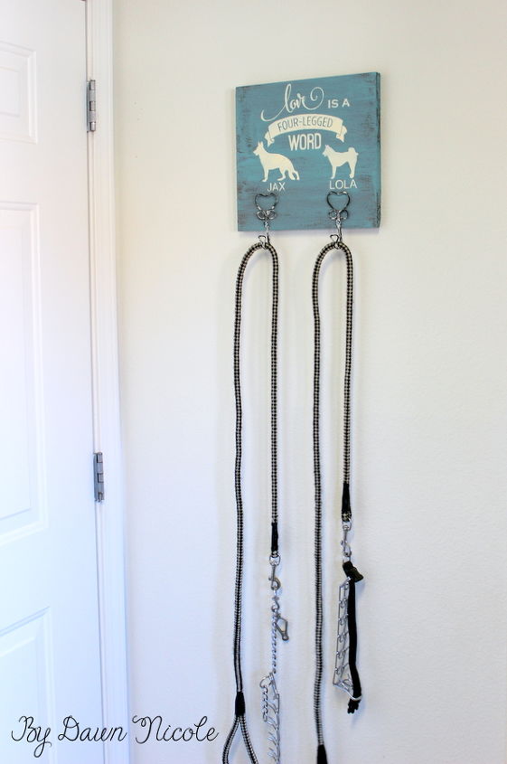 diy dog leash holder, chalk paint, crafts, painting, pets animals, woodworking projects