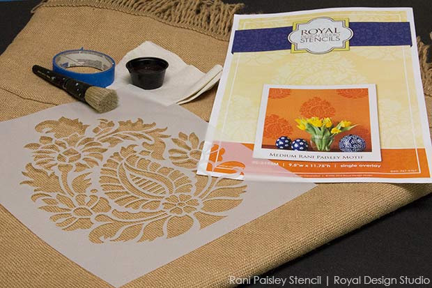 How To Stencil Burlap Tablecloths Hometalk