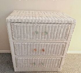 5 wicker dresser upcycle, painted furniture