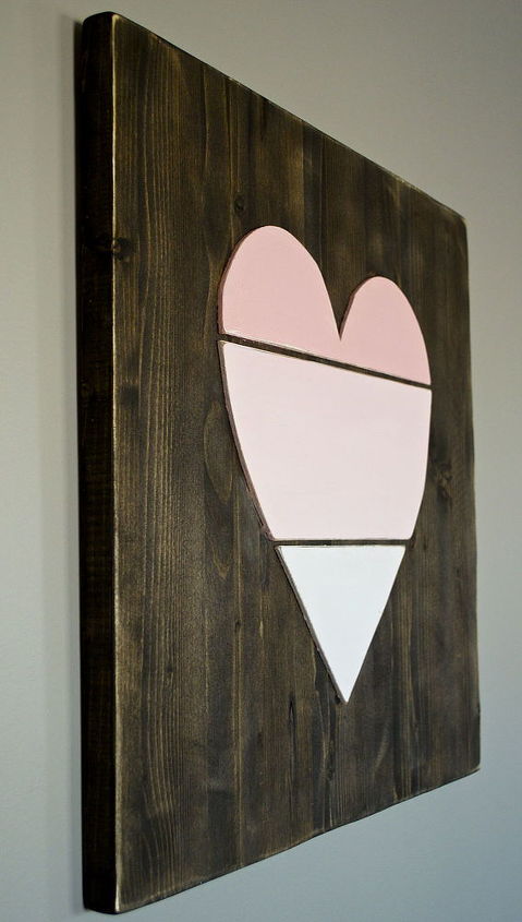 ombre wooden heart sign, crafts, how to, seasonal holiday decor, valentines day ideas, woodworking projects