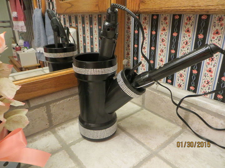 a bathroom must have easy to make blow dryer holder, bathroom ideas, crafts, how to, repurposing upcycling, This is mine