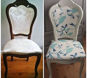 broken chairs to upcycled beautiful shabby chic, painted furniture, reupholster