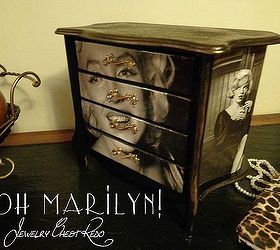 jewelry chest makeover, crafts, decoupage, repurposing upcycling