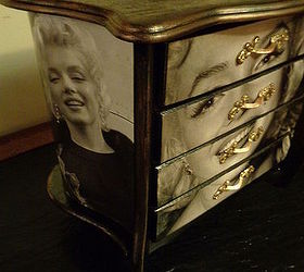 jewelry chest makeover, crafts, decoupage, repurposing upcycling