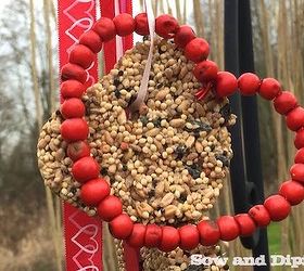 birdseed cakes and berry hearts, crafts, gardening, seasonal holiday decor, valentines day ideas