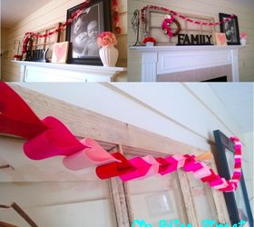 easy valentines day heart garland, crafts, how to, seasonal holiday decor, valentines day ideas