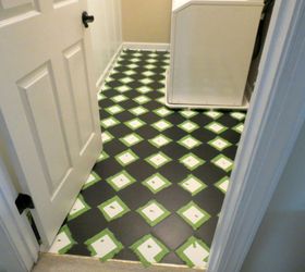 painting linoleum floors, flooring, how to, laundry rooms, painting, tile flooring