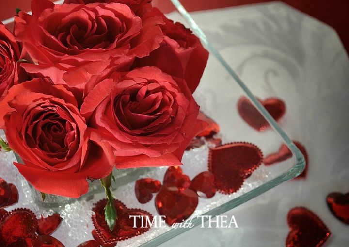 create an easy inexpensive stunning valentine floral table centerpiece, crafts, flowers, seasonal holiday decor, valentines day ideas
