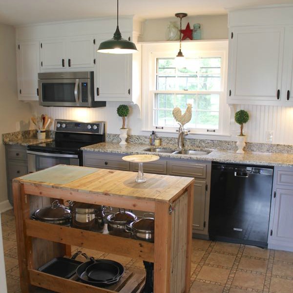 diy farmhouse kitchen makeover for 5000 including appliances, kitchen cabinets, kitchen design, painting