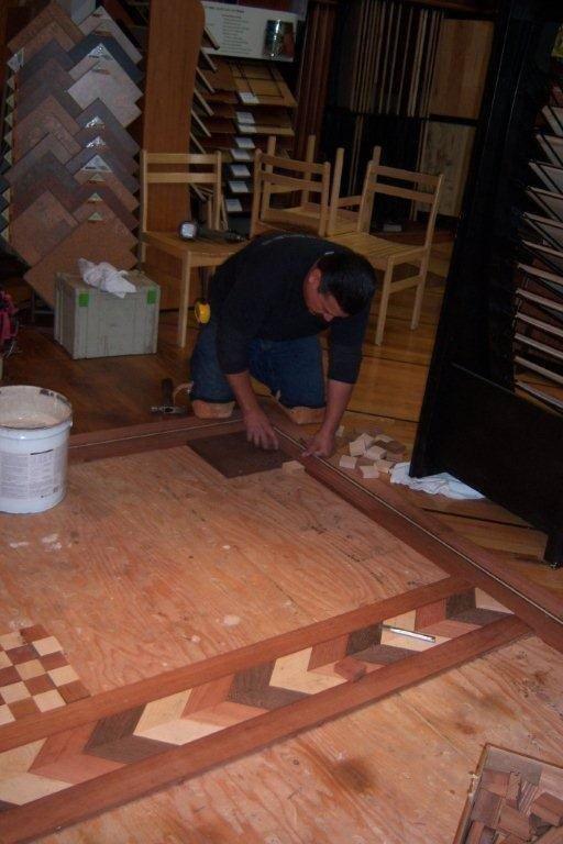 chessboard floor, flooring, hardwood floors, home decor, Subfloor BorderFitting