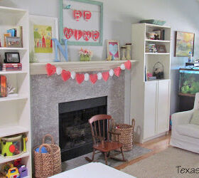 non traditional valentine s day mantel, crafts, fireplaces mantels, seasonal holiday decor, valentines day ideas