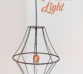 diy lampshade pendant light, crafts, dining room ideas, diy, how to, lighting, repurposing upcycling