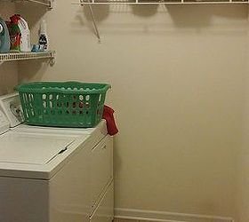 q ideas for cheap laundry room make over, home improvement, laundry rooms, Far left end of laundry room