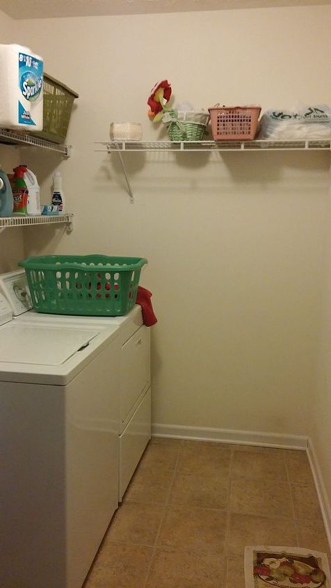 q ideas for cheap laundry room make over, home improvement, laundry rooms, Far left end of laundry room