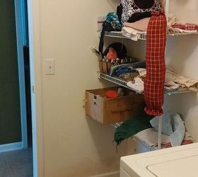 q ideas for cheap laundry room make over, home improvement, laundry rooms, Beginning left side of laundry room