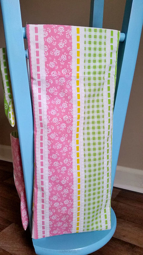 upcycled kitchen stool gift wrap caddy, crafts, organizing, repurposing upcycling, storage ideas