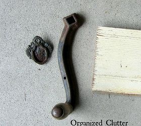 re purposed crank handle towel holder, how to, kitchen design, repurposing upcycling
