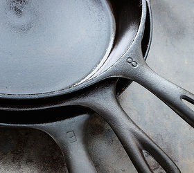 restoring cast iron pans, cleaning tips, how to, kitchen design