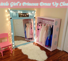 diy little girl s princess dress up closet, bedroom ideas, painted furniture, repurposing upcycling