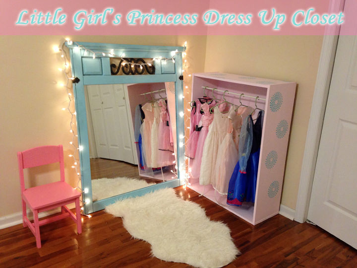 diy little girl s princess dress up closet, bedroom ideas, painted furniture, repurposing upcycling