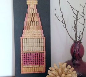 Colgante de pared de botellas de vino de corcho DIY