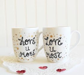diy painted coffee cups, crafts, seasonal holiday decor, valentines day ideas