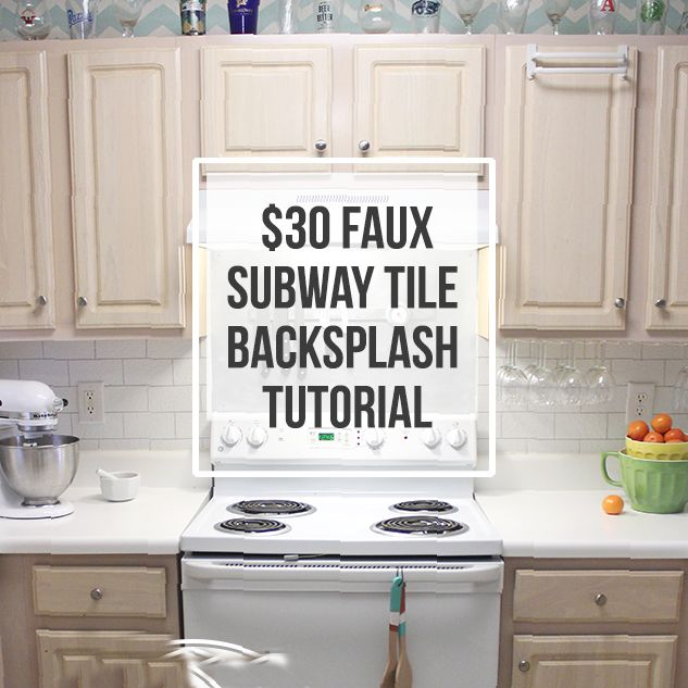 30 Faux Subway Tile Backsplash Diy Hometalk