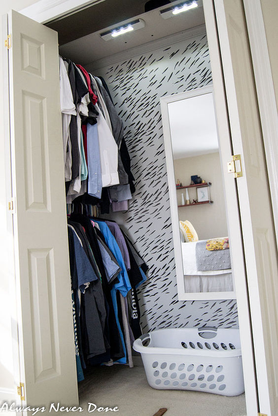 make the most out of a small closet, bedroom ideas, closet, organizing, painting, storage ideas
