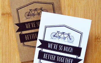  Cartão imprimível gratuito de dia dos namorados de bicicleta tandem