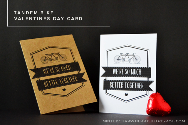 free printable tandem bike valentines day card, crafts, seasonal holiday decor, valentines day ideas