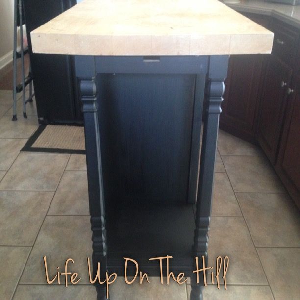 repurposed serving cart to kitchen island, how to, kitchen design, kitchen island, painted furniture, repurposing upcycling