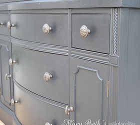 repainted vintage hutch, how to, painted furniture