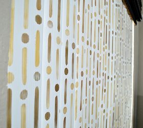 how to update vertical blinds with stencils, home decor, how to, living room ideas, window treatments, windows