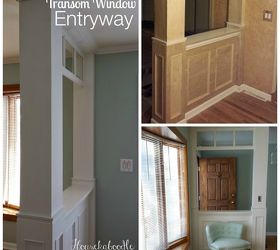 diy transom window entryway before and after, diy, foyer, home decor, home improvement, windows, woodworking projects