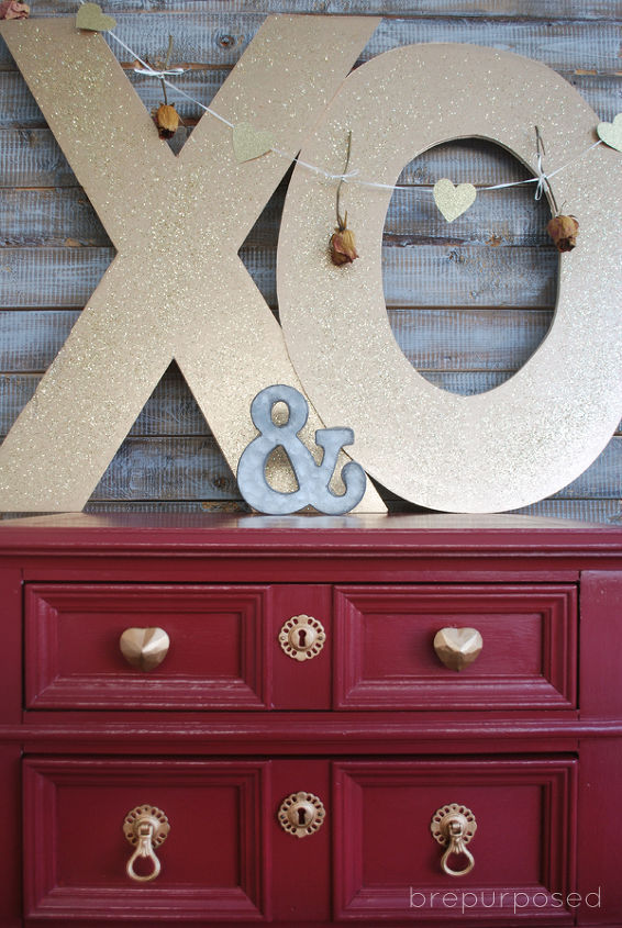 marsala color dresser makeover, painted furniture, seasonal holiday decor, valentines day ideas