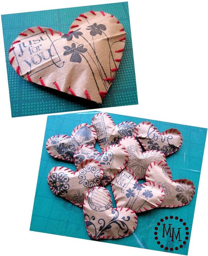 stuffed paper hearts, crafts, how to, repurposing upcycling, seasonal holiday decor, valentines day ideas